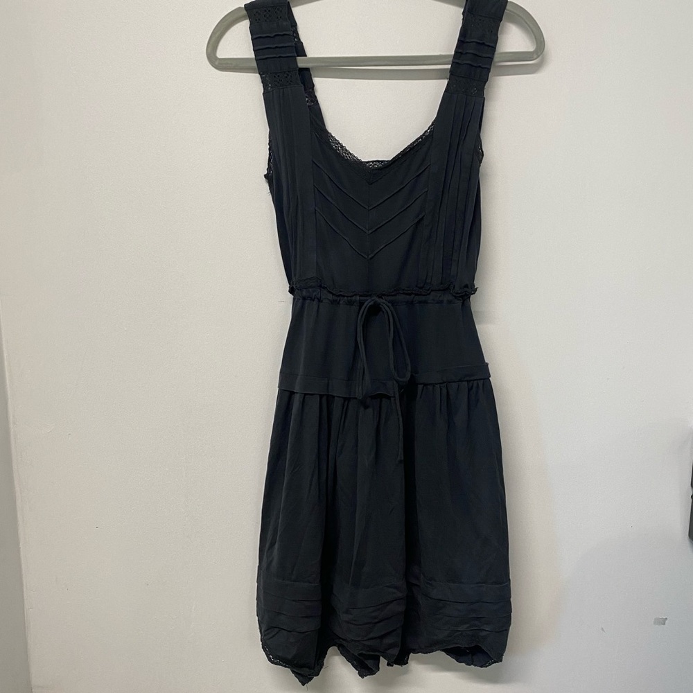 Marc by Marc Jacobs black a line dress crochet